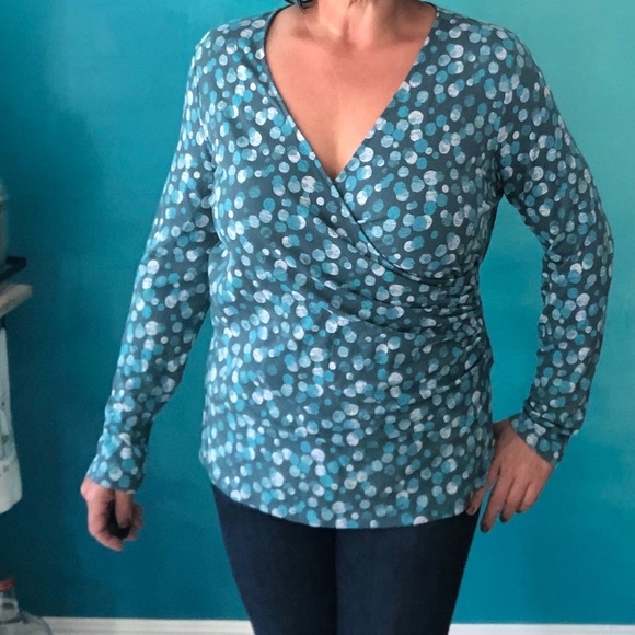 Long sleeve soft wrap top - Picture 5 of 6